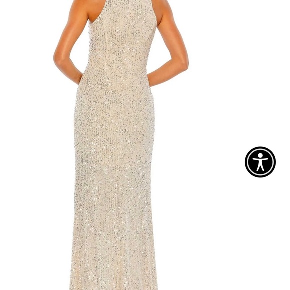 New Tantalizing Halter Neckline Mermaid Dress With Slit from Mac Duggal - - Picture 3 of 3